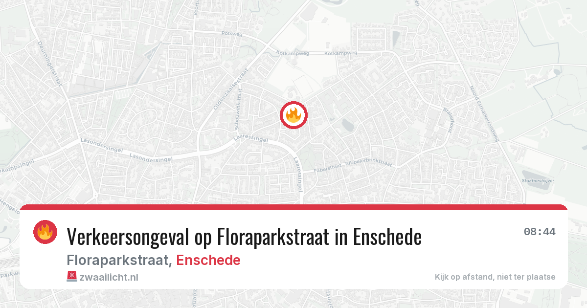 Verkeersongeval op Floraparkstraat in Enschede — 12 mrt 2026