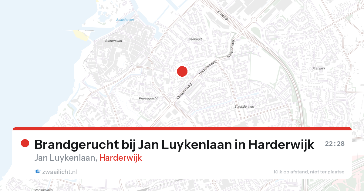 Brandgerucht bij Jan Luykenlaan in Harderwijk — 27 aug 2026