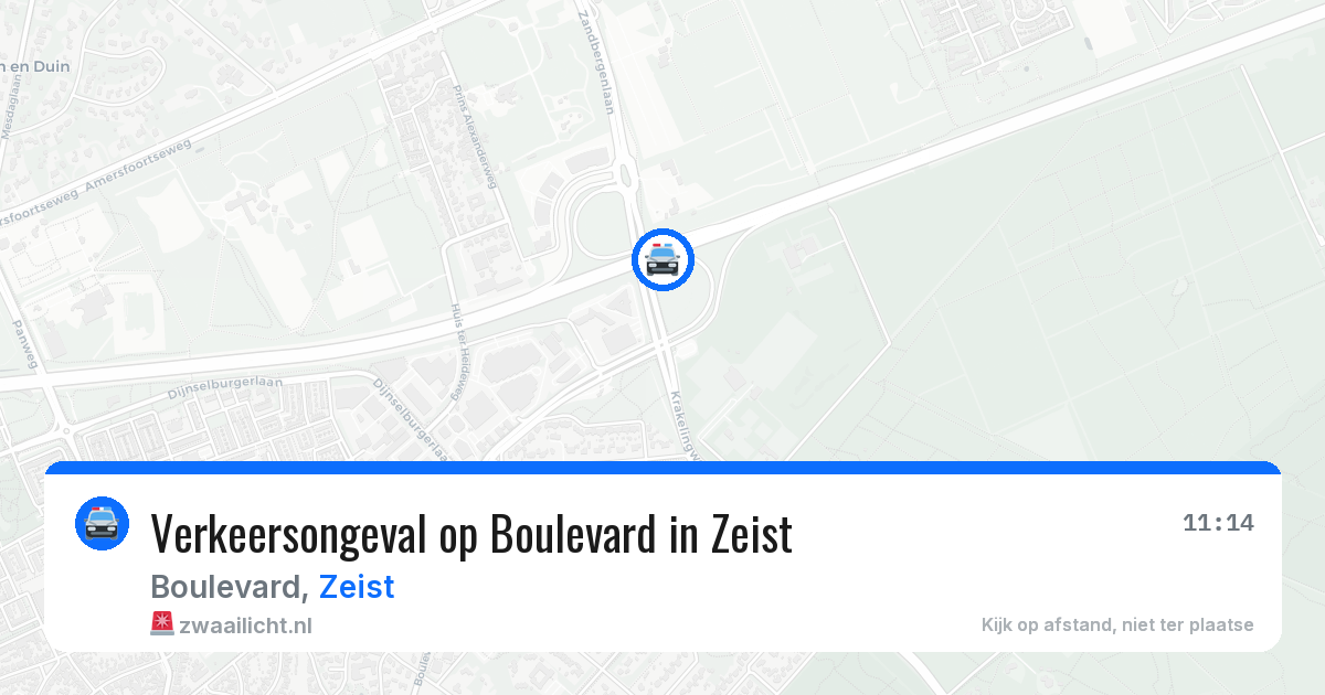 Verkeersongeval op Boulevard in Zeist — 3 jul 2026