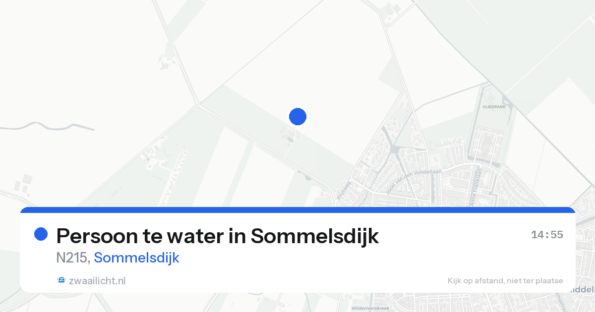 Persoon te water in Sommelsdijk — 24 aug 2026
