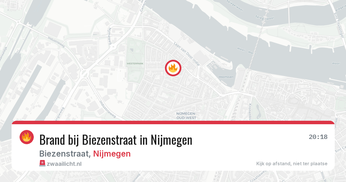 Brand bij Biezenstraat in Nijmegen — 6 jul 2026