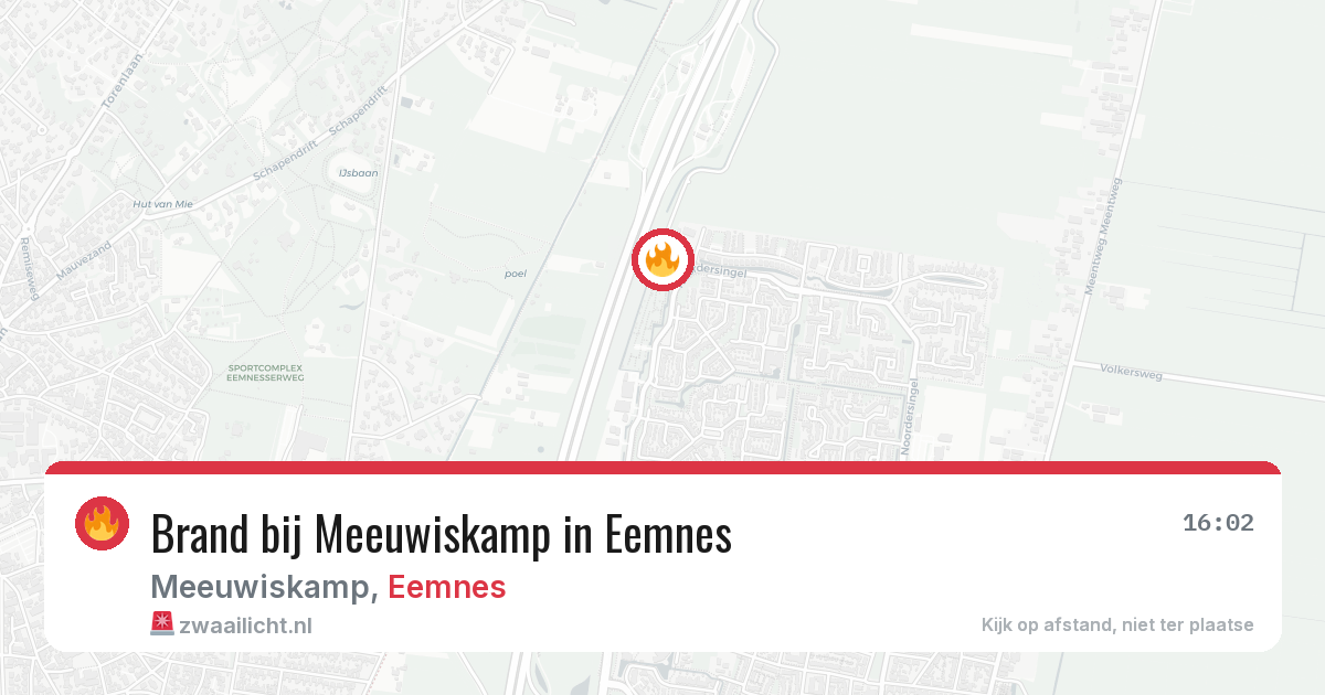 Brand bij Meeuwiskamp in Eemnes — 19 jun 2026