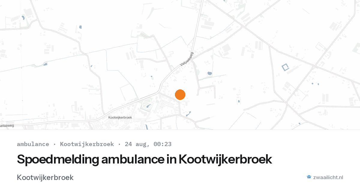Spoedmelding ambulance in Kootwijkerbroek — 23 aug 2026