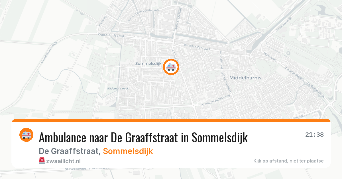 Ambulance naar De Graaffstraat in Sommelsdijk — 22 jun 2026
