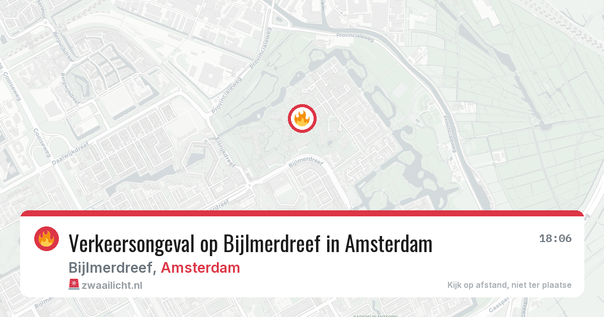 Verkeersongeval op Bijlmerdreef in Amsterdam — 11 jul 2026