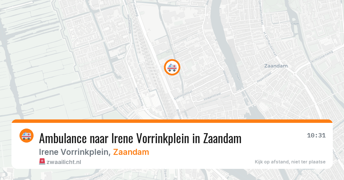 Ambulance naar Irene Vorrinkplein in Zaandam — 4 aug 2026
