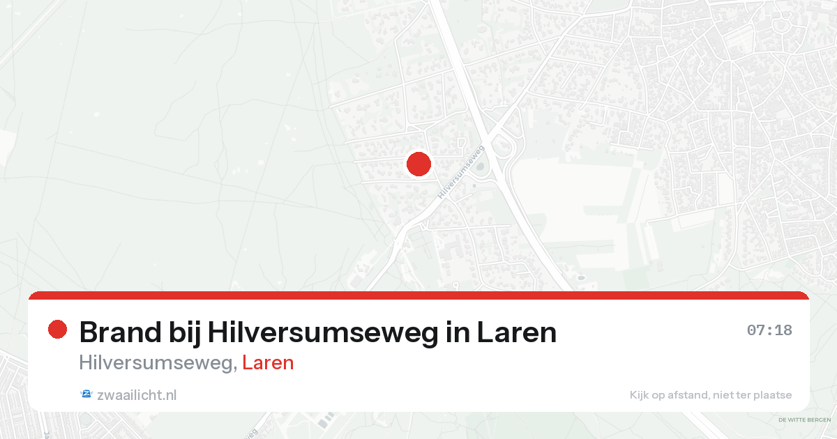 Brand bij Hilversumseweg in Laren — 24 aug 2026