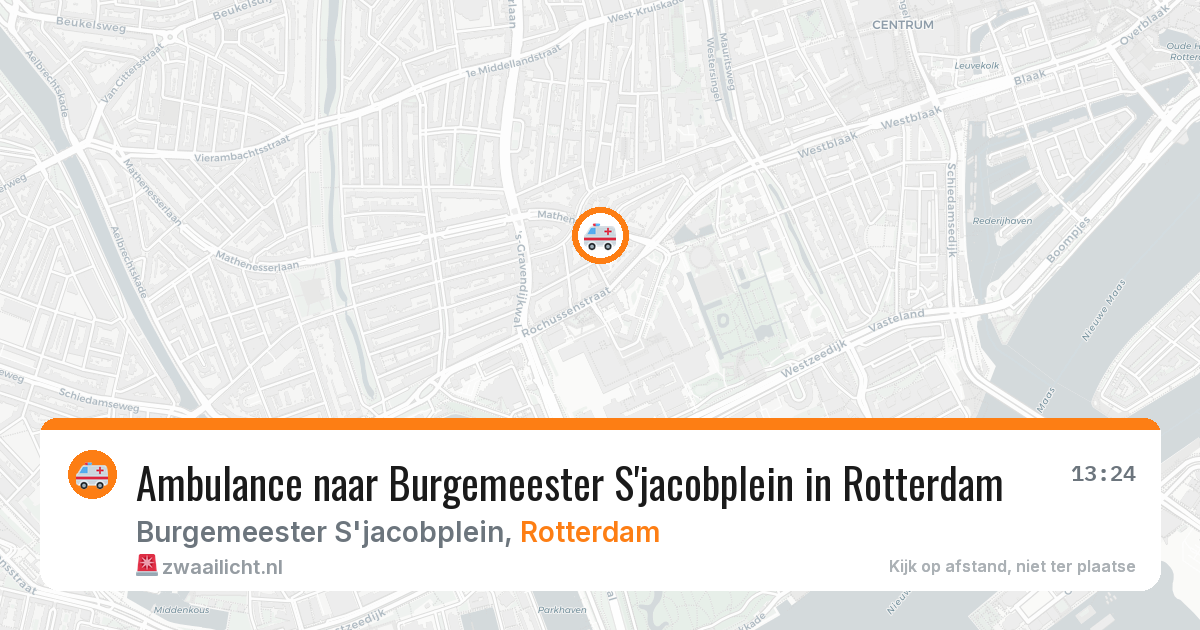 Ambulance naar Burgemeester S'jacobplein in Rotterdam — 8 jun 2026