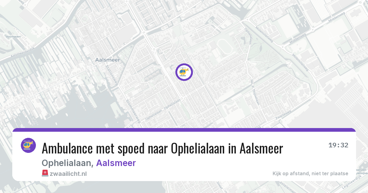 Ambulance met spoed naar Ophelialaan in Aalsmeer — 18 feb 2026