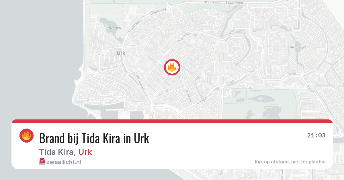 Brand bij Tida Kira in Urk — 26 mei 2026