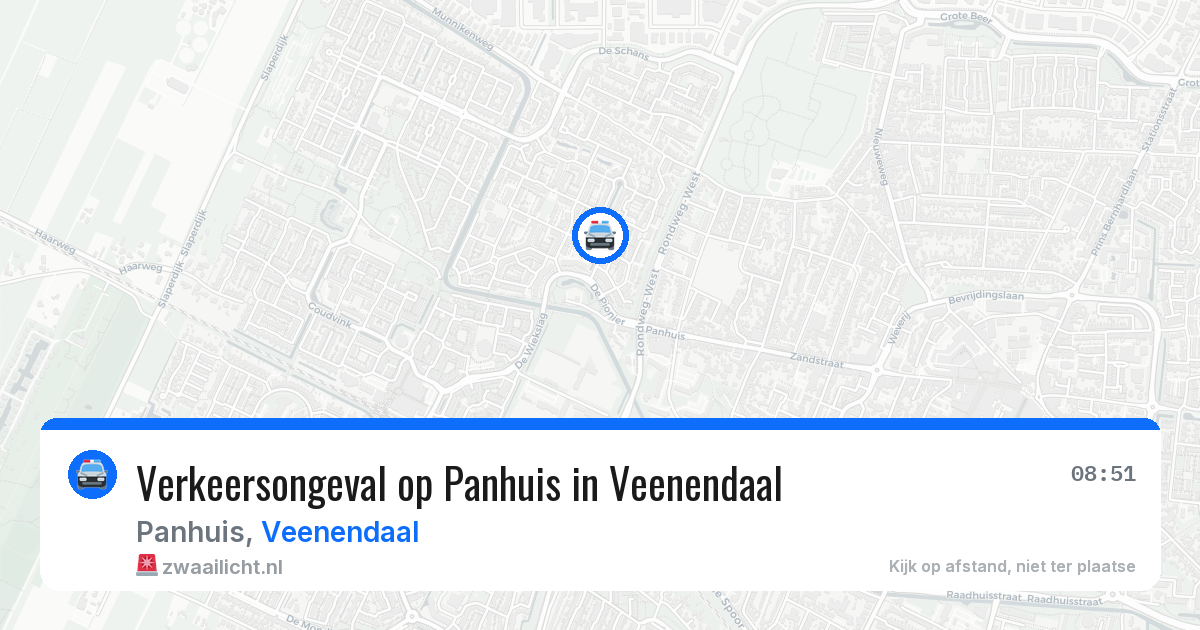 Verkeersongeval op Panhuis in Veenendaal — 24 apr 2026