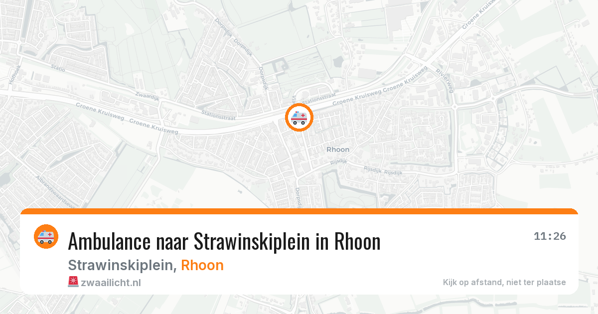 Ambulance naar Strawinskiplein in Rhoon — 1 apr 2026