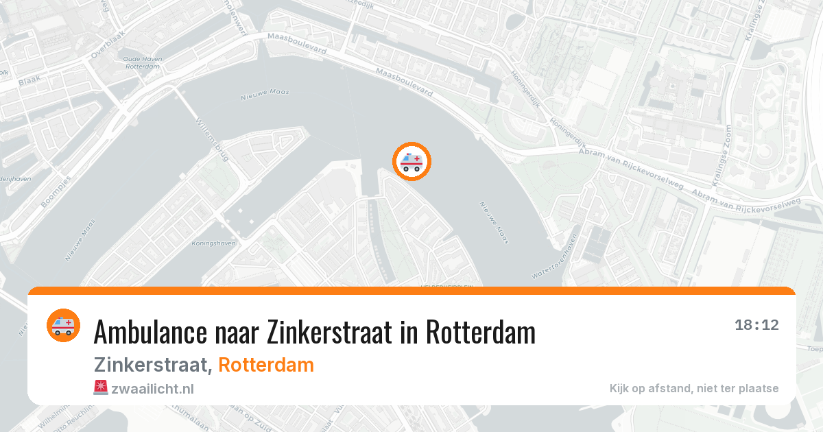 Ambulance naar Zinkerstraat in Rotterdam — 20 mrt 2026