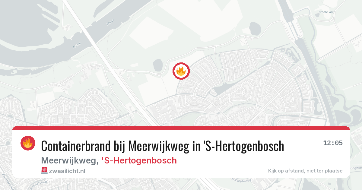 Containerbrand bij Meerwijkweg in 'S-Hertogenbosch — 21 apr 2026