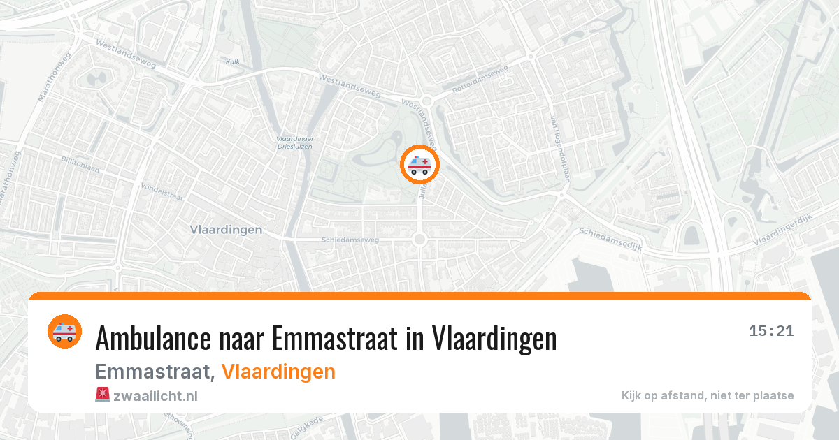 Ambulance naar Emmastraat in Vlaardingen — 23 mrt 2026