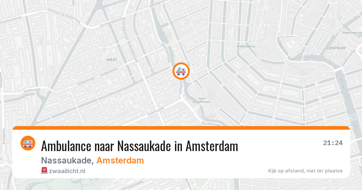 Ambulance naar Nassaukade in Amsterdam — 25 jun 2026