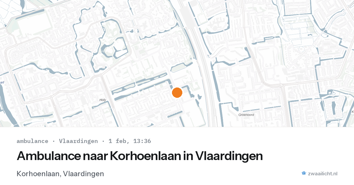 Ambulance naar Korhoenlaan in Vlaardingen — 1 feb 2026
