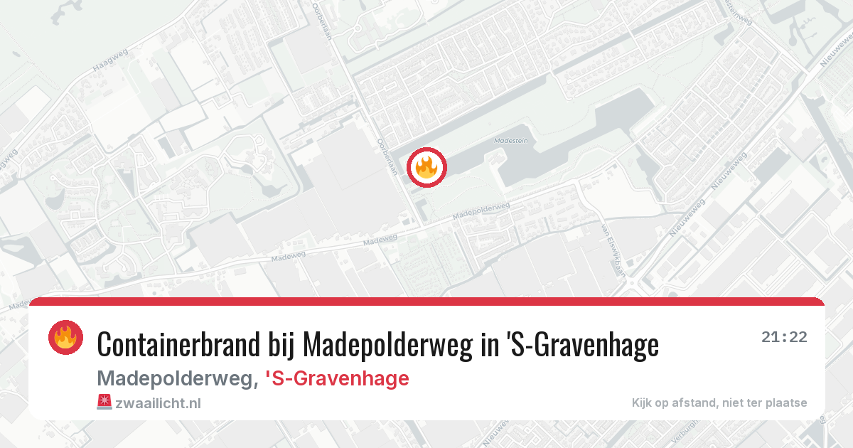 Containerbrand bij Madepolderweg in 'S-Gravenhage — 9 mei 2026