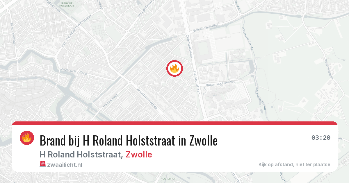 Brand bij H Roland Holststraat in Zwolle — 24 jul 2026