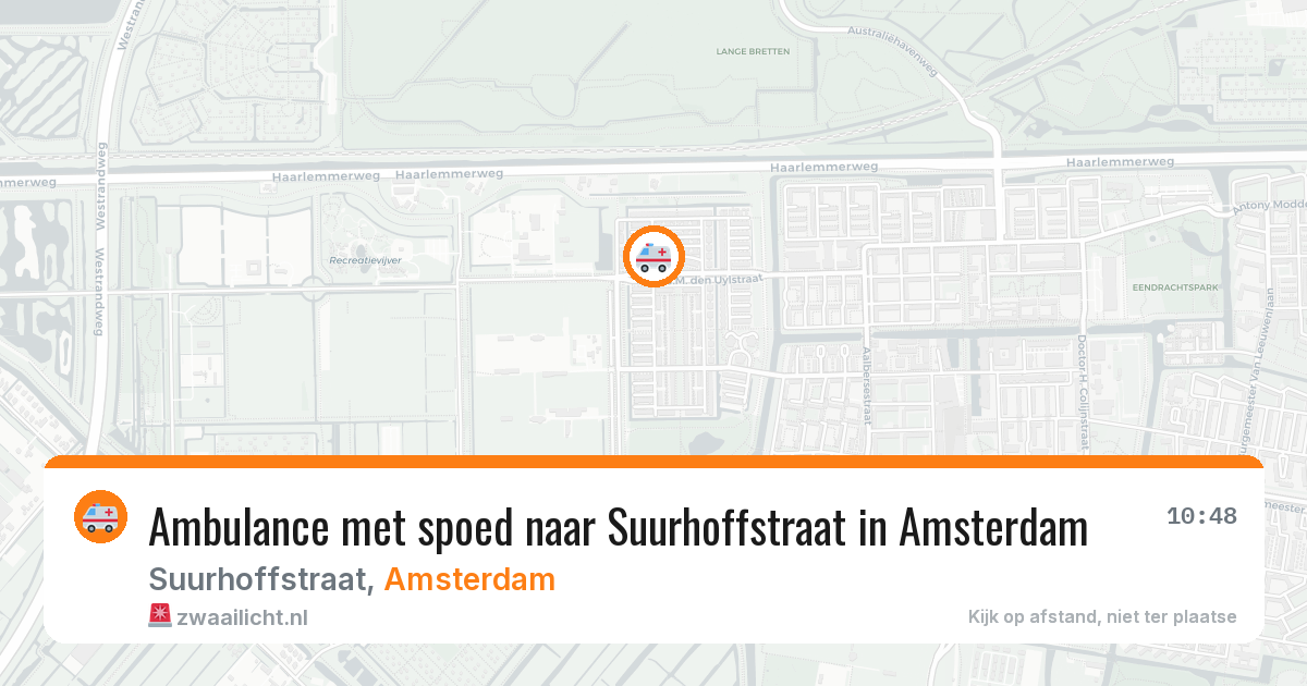 Ambulance met spoed naar Suurhoffstraat in Amsterdam — 3 mei 2026