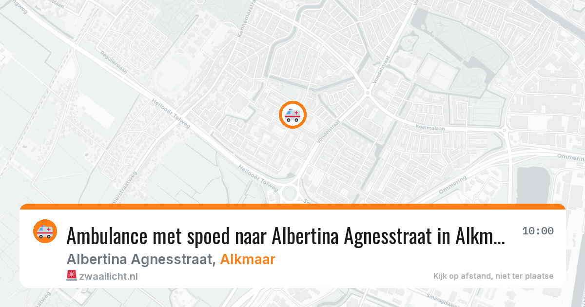 Ambulance met spoed naar Albertina Agnesstraat in Alkmaar — 22 jun 2026