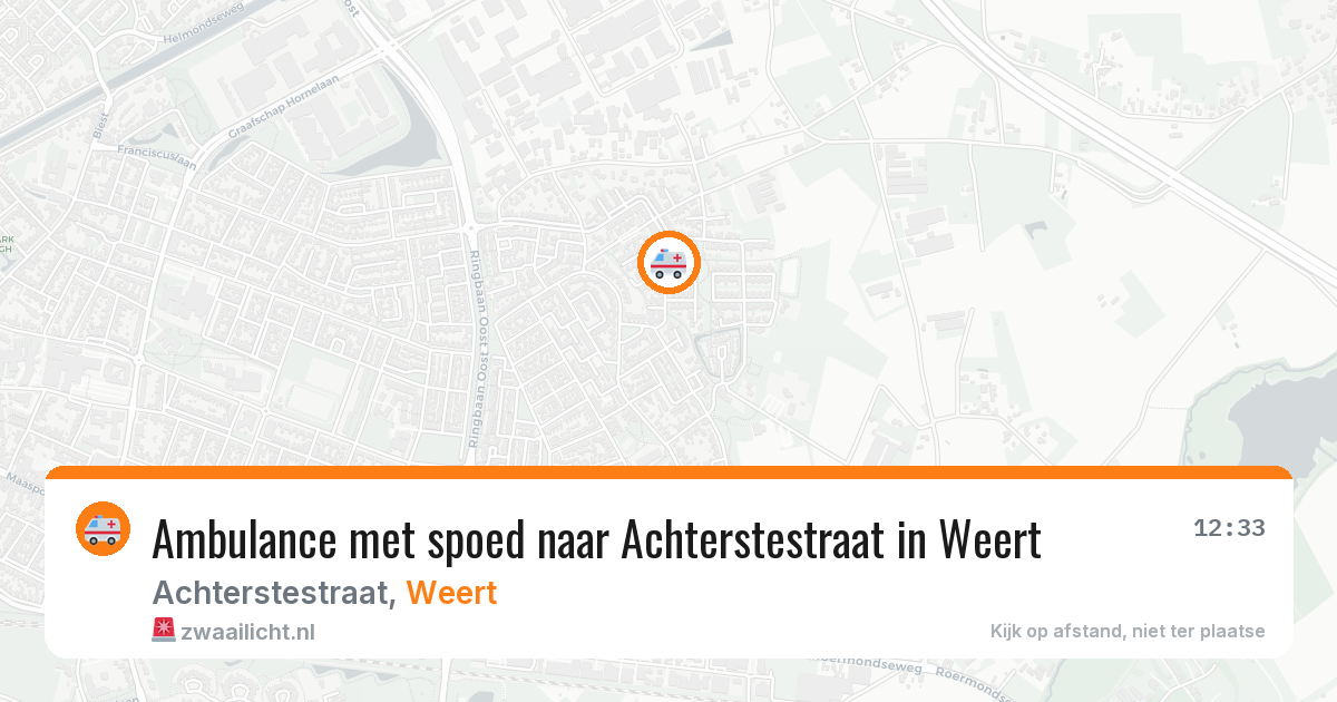Ambulance met spoed naar Achterstestraat in Weert — 13 jun 2026