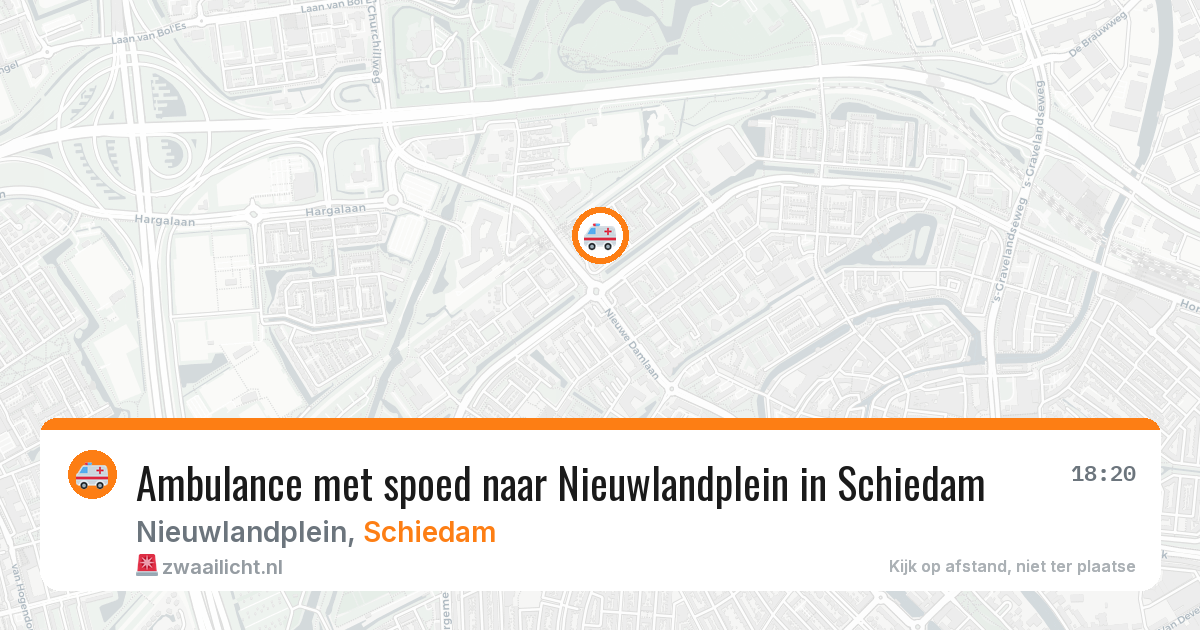 Ambulance met spoed naar Nieuwlandplein in Schiedam — 29 jan 2026