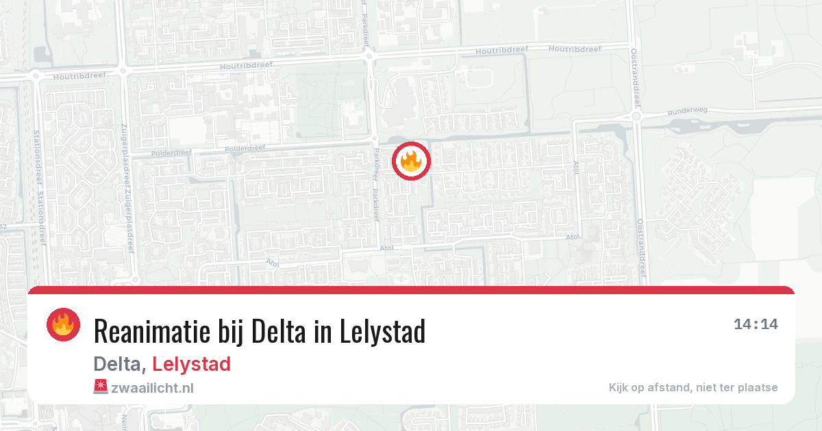 Reanimatie bij Delta in Lelystad — 18 mei 2026