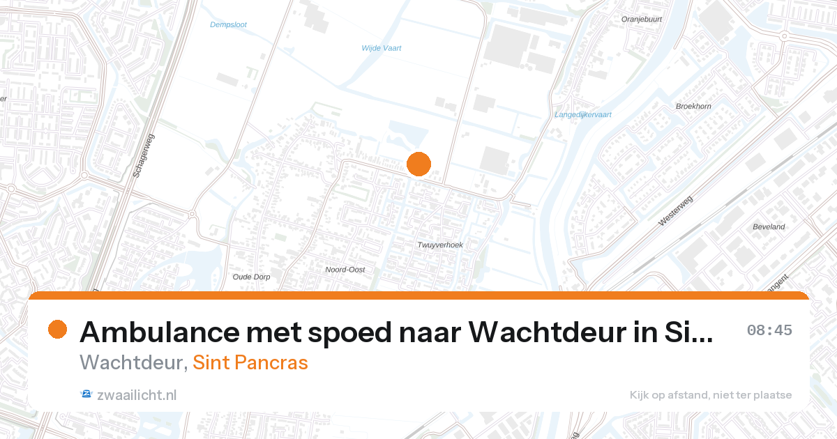 Ambulance met spoed naar Wachtdeur in Sint Pancras — 10 jun 2026