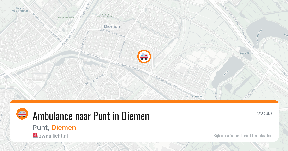 Ambulance naar Punt in Diemen — 24 jun 2026