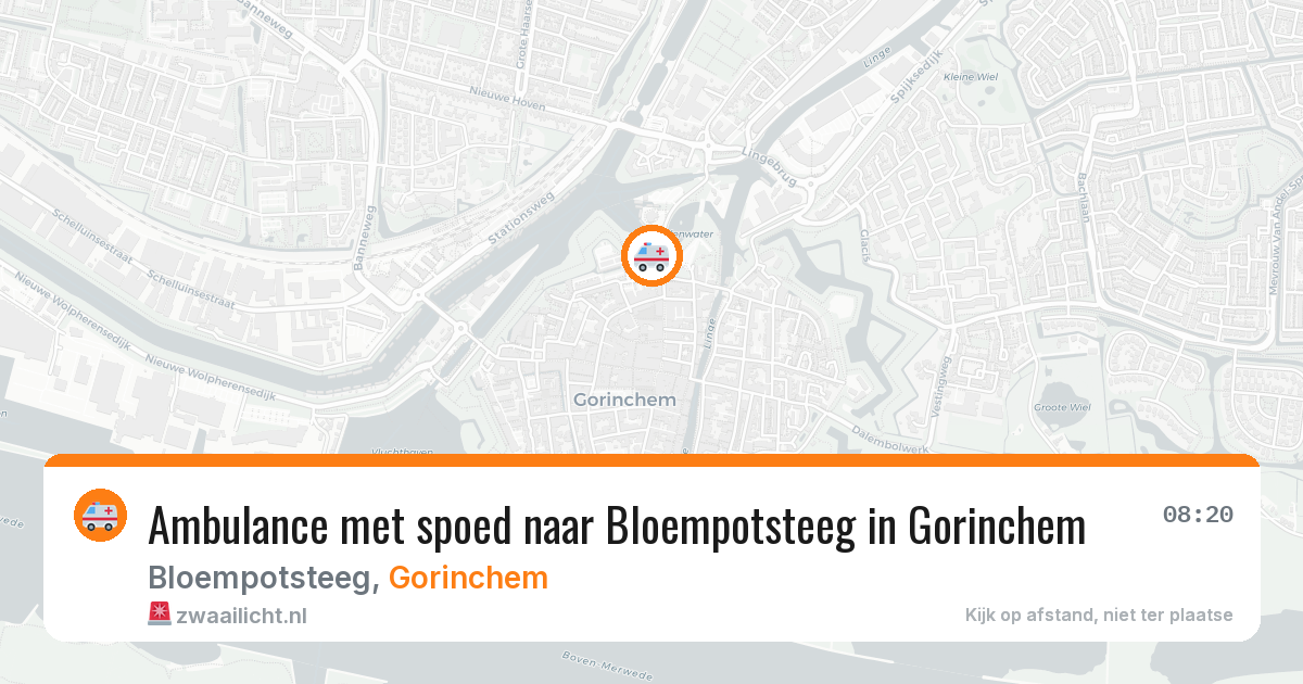 Ambulance met spoed naar Bloempotsteeg in Gorinchem — 25 apr 2026
