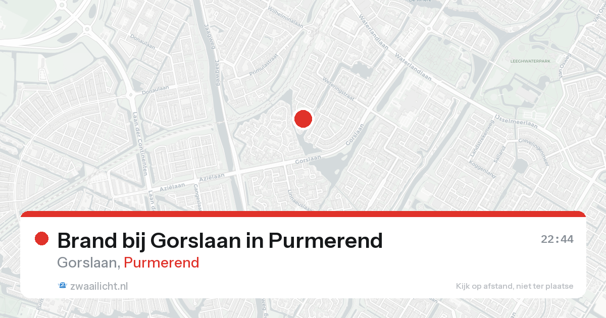 Brand bij Gorslaan in Purmerend — 3 mei 2026