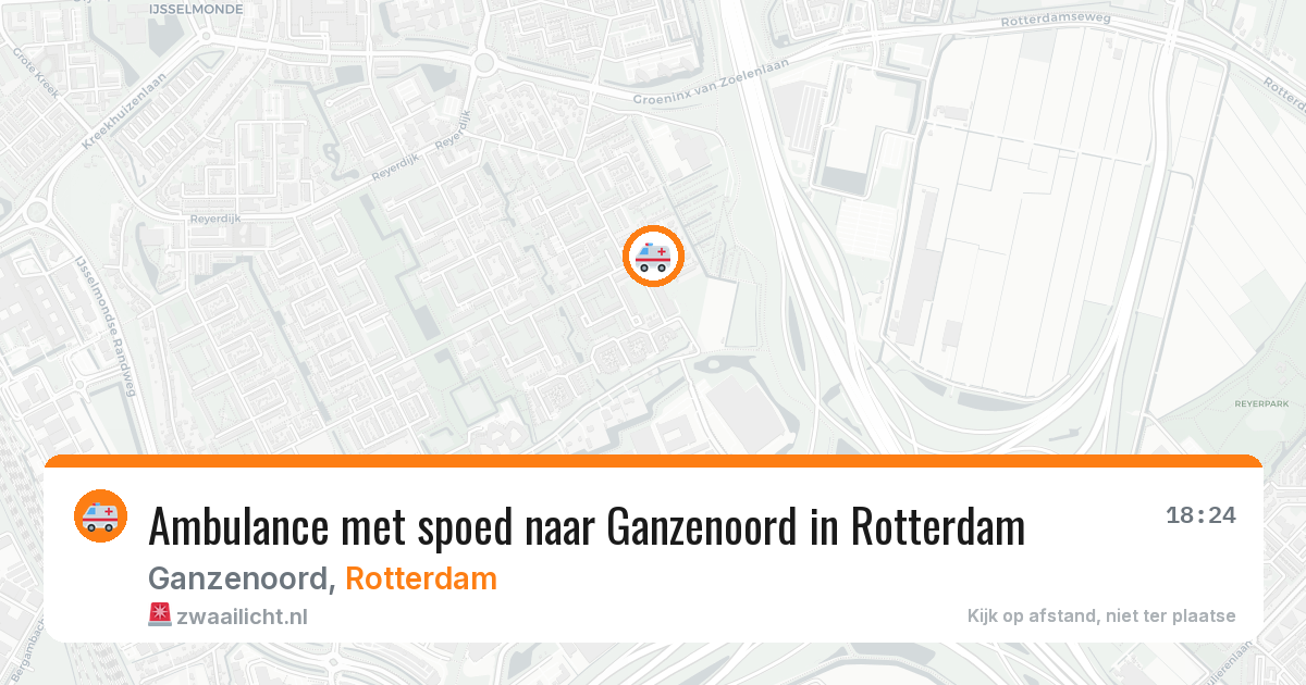 Ambulance met spoed naar Ganzenoord in Rotterdam — 13 mei 2026