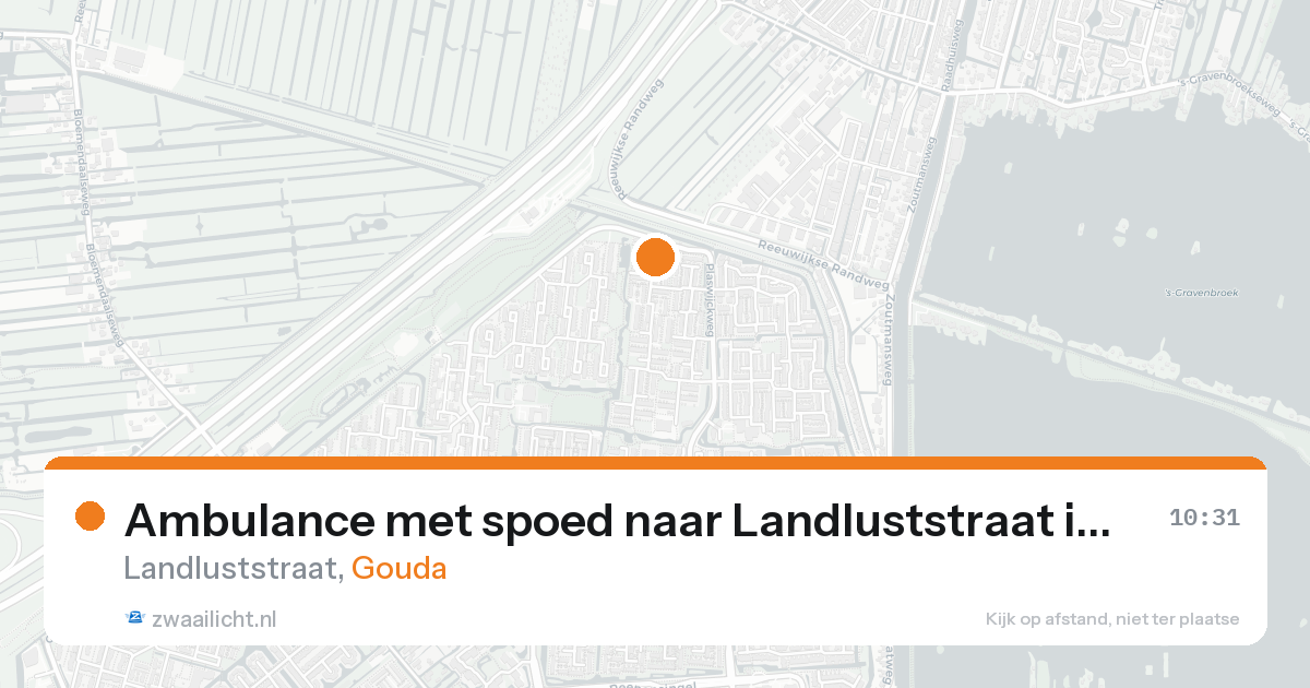 Ambulance met spoed naar Landluststraat in Gouda — 12 mei 2026