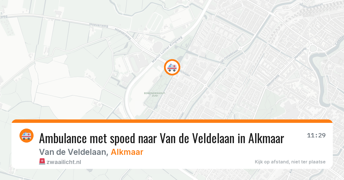 Ambulance met spoed naar Van de Veldelaan in Alkmaar — 23 mrt 2026