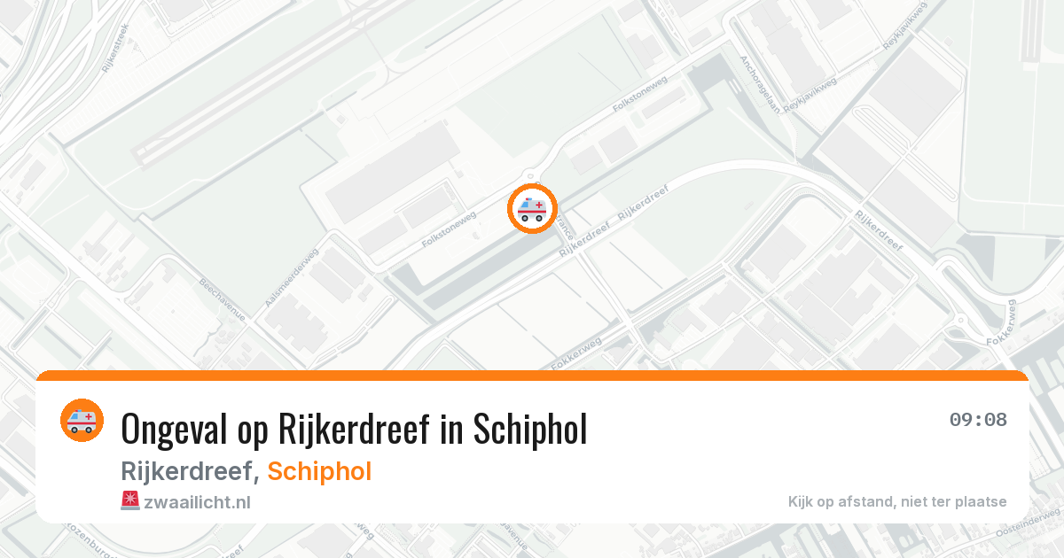 Ongeval op Rijkerdreef in Schiphol — 4 jul 2026