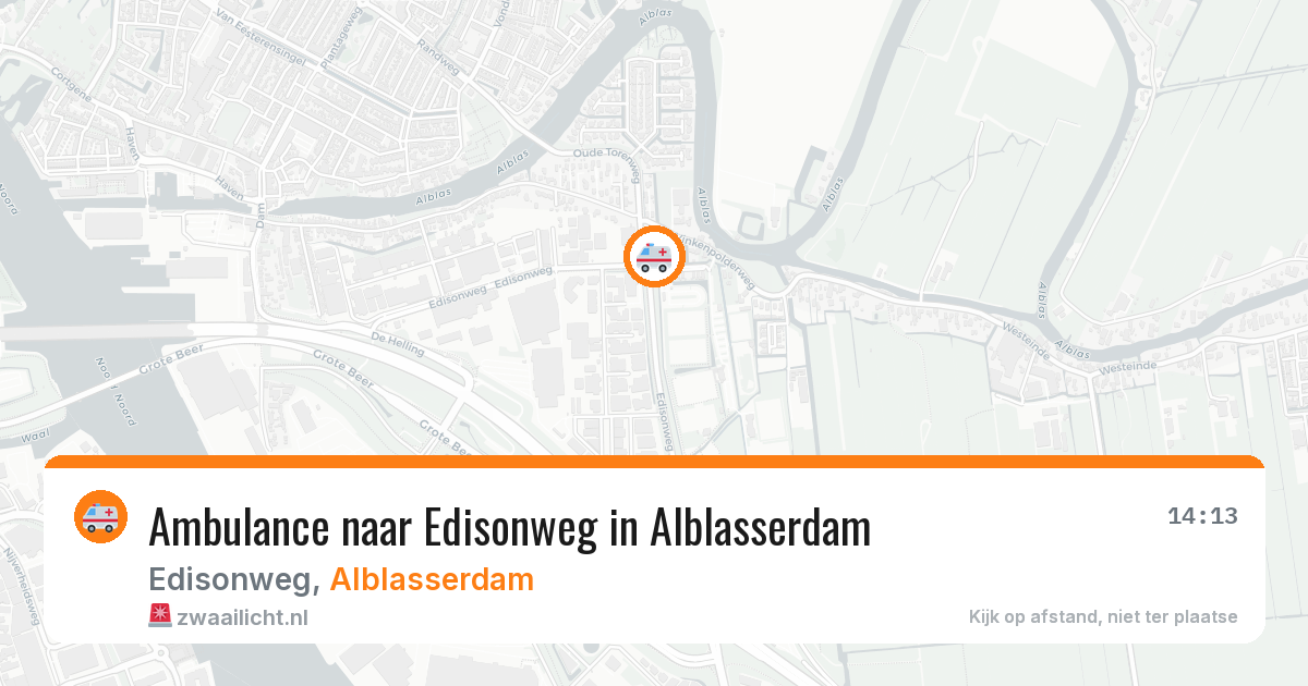 Ambulance naar Edisonweg in Alblasserdam — 7 mrt 2026