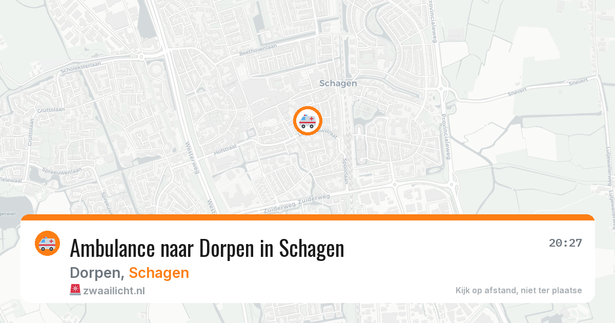 Ambulance naar Dorpen in Schagen — 21 mei 2026