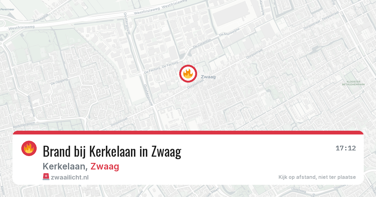 Brand bij Kerkelaan in Zwaag — 24 mei 2026