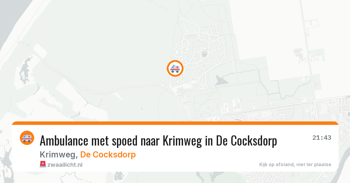 Ambulance met spoed naar Krimweg in De Cocksdorp — 23 jan 2026