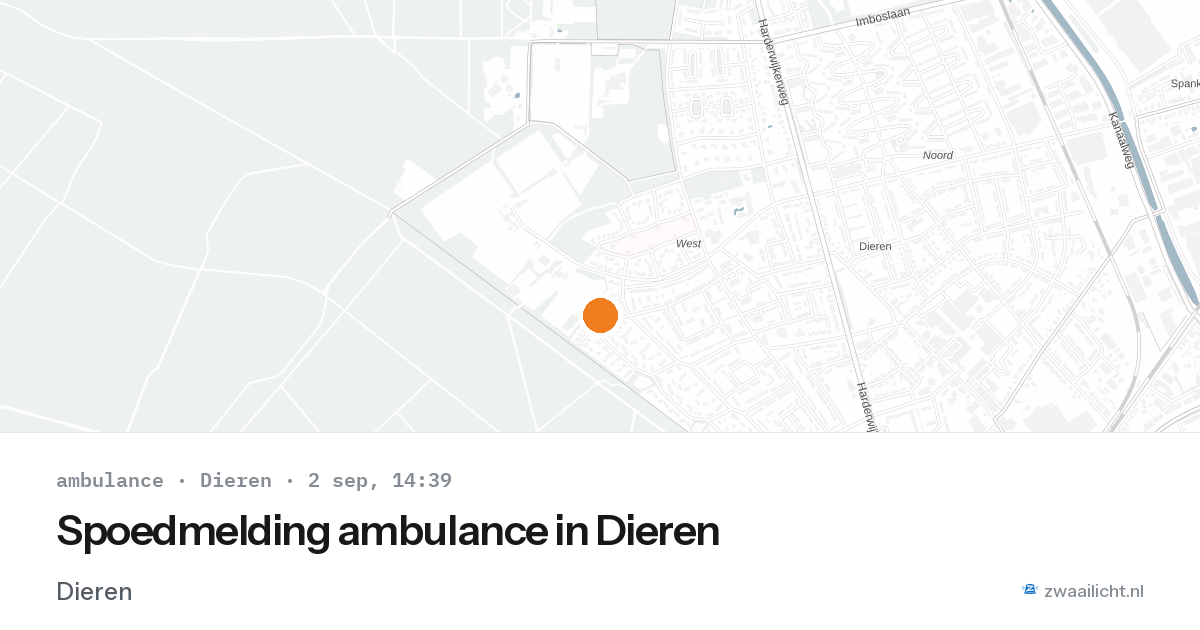 Spoedmelding ambulance in Dieren — 2 sep 2026