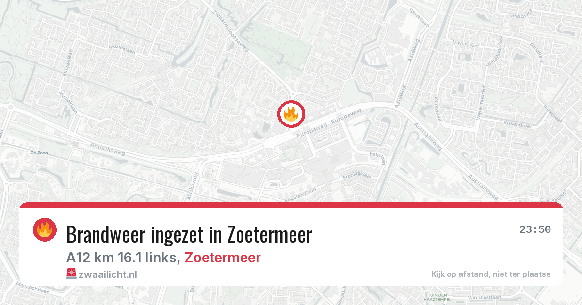 Brandweer ingezet in Zoetermeer — 6 jul 2026 | 🚨 Zwaailicht.nl