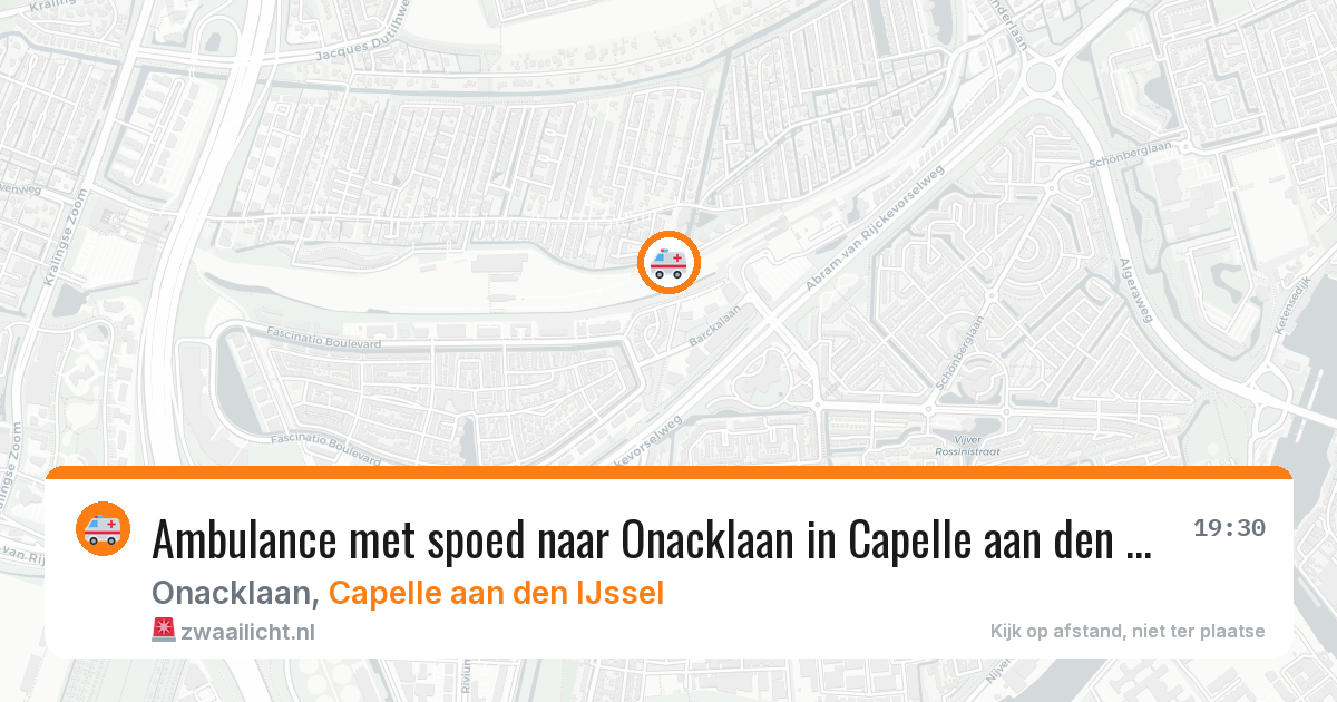 Ambulance met spoed naar Onacklaan in Capelle aan den IJssel — 21 mei 2026