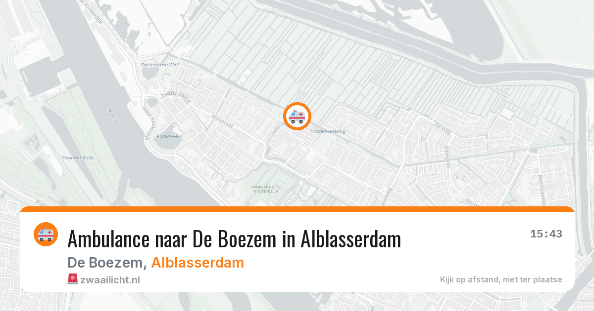 Ambulance naar De Boezem in Alblasserdam — 25 jun 2026