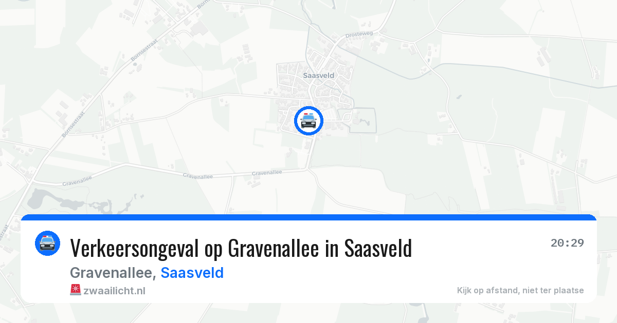 Verkeersongeval op Gravenallee in Saasveld — 12 jul 2026