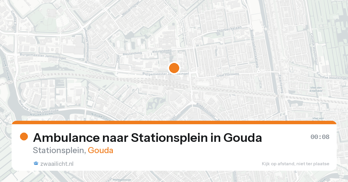 Ambulance naar Stationsplein in Gouda — 25 aug 2026