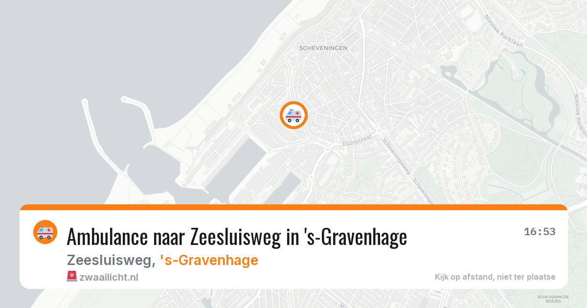 Ambulance naar Zeesluisweg in 's-Gravenhage — 9 jun 2026