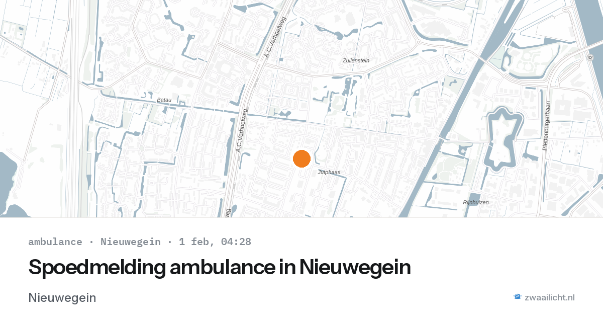 Spoedmelding ambulance in Nieuwegein — 1 feb 2026