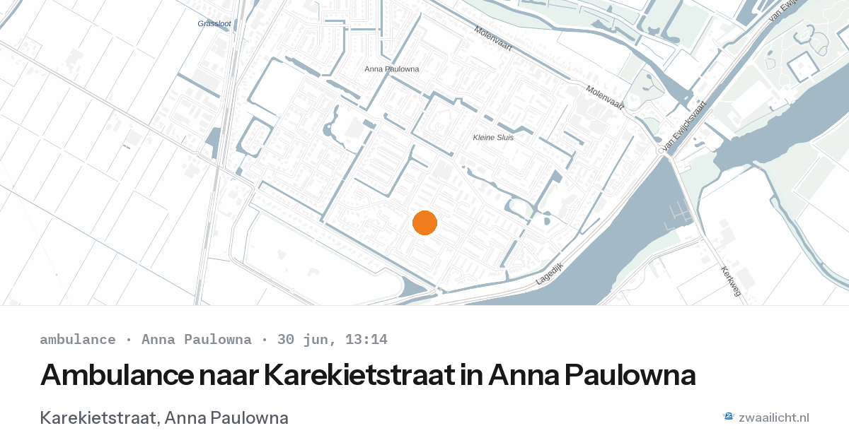 Ambulance naar Karekietstraat in Anna Paulowna — 30 jun 2026