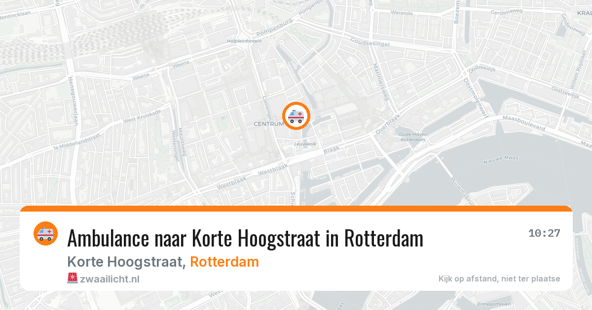 Ambulance naar Korte Hoogstraat in Rotterdam — 30 jul 2026
